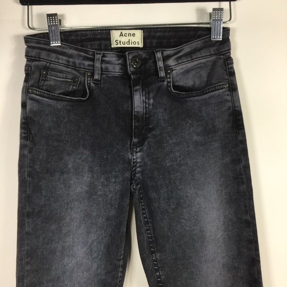 Acne Studios Gray Skin 5 Onyx Skinny Jeans - Picture 10 of 13